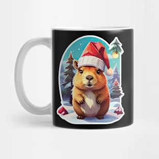 Capybara Christmas, Christmas Animals, Cute Adorable Funny Capybara Mug